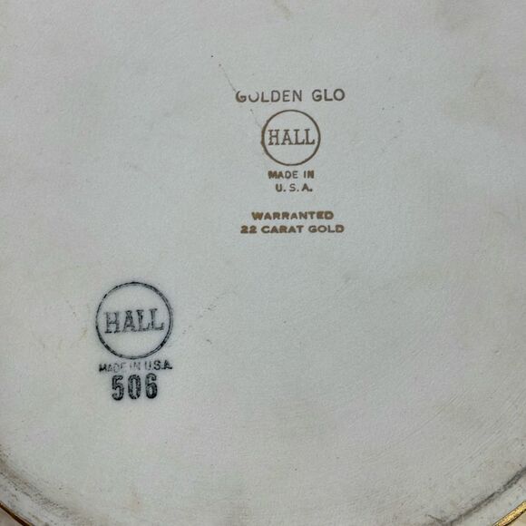 Hall Golden Glo Warranted 22 Carat Gold Bowl, 6 1/2” Diameter - Picture 4 of 4